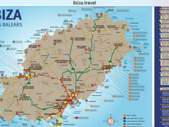 Kostenlose Ibiza Karte: Alle Strände und Sehenswürdigkeiten in der